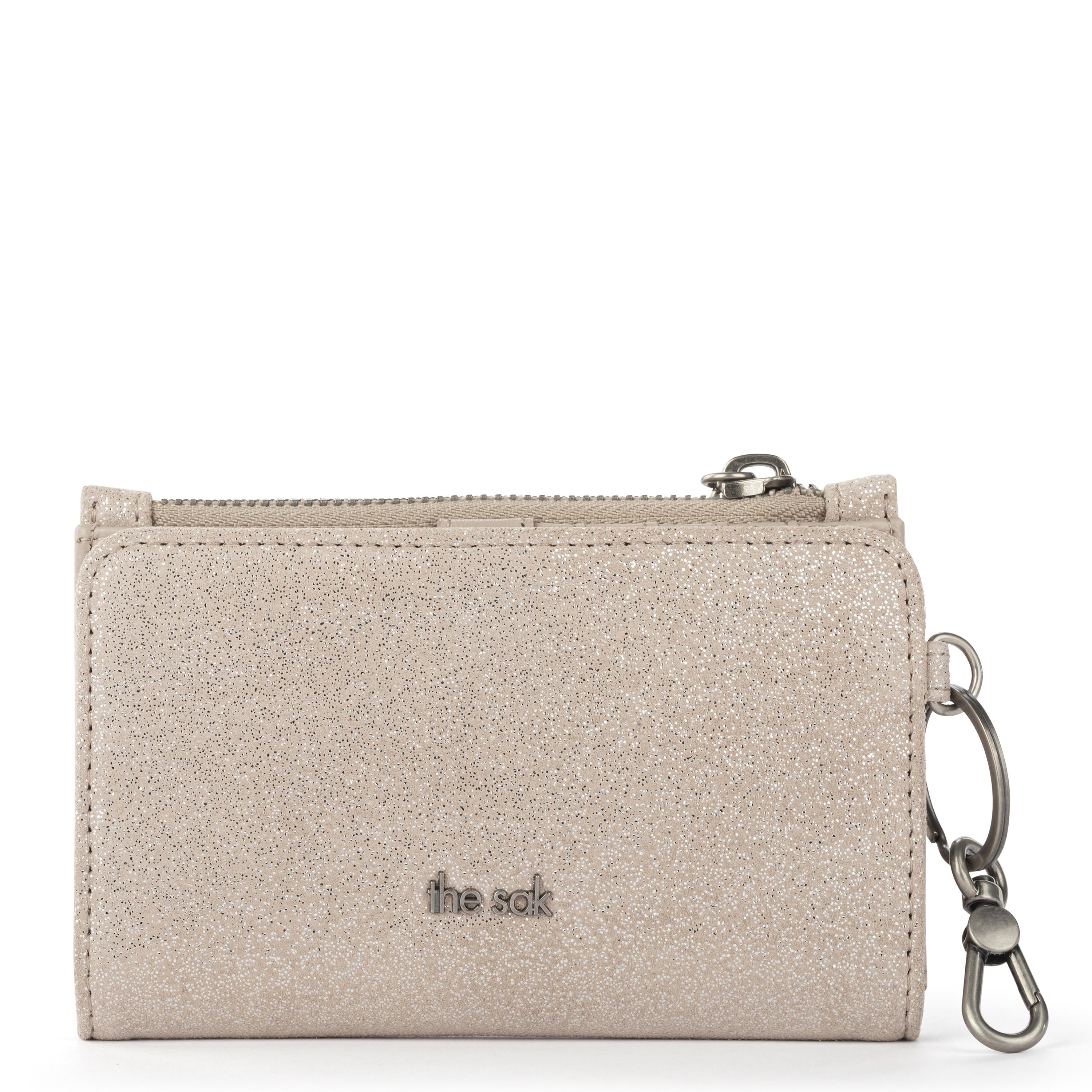 The Sak Encino Essential Wallet - Leather - Sand Sparkle Suede