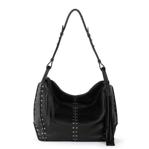 The Sak Los Feliz Hobo - Leather - Black Silver Stud
