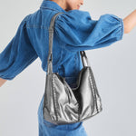 The Sak Los Feliz Hobo - Leather - Gunmetal