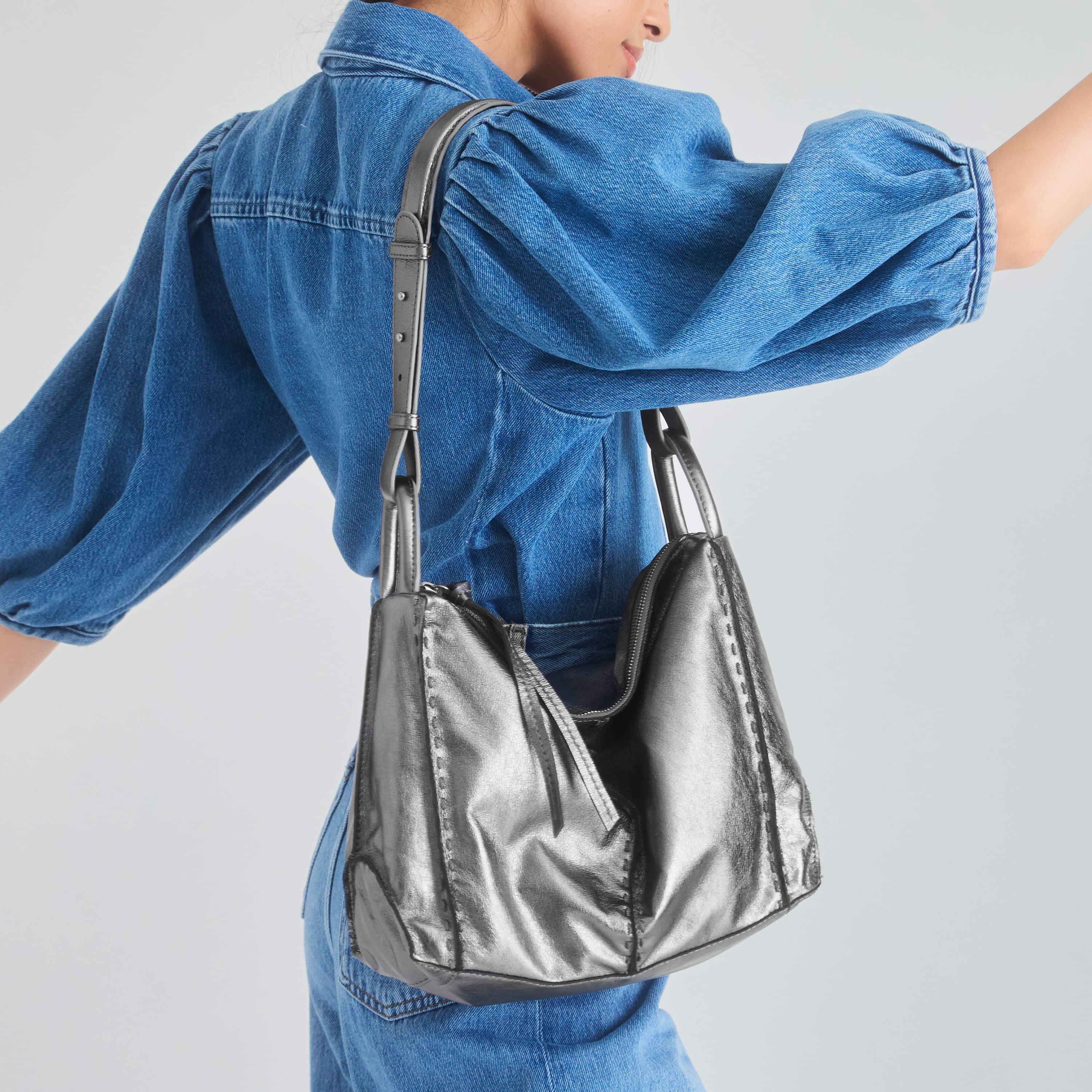 The Sak Los Feliz Hobo - Leather - Gunmetal