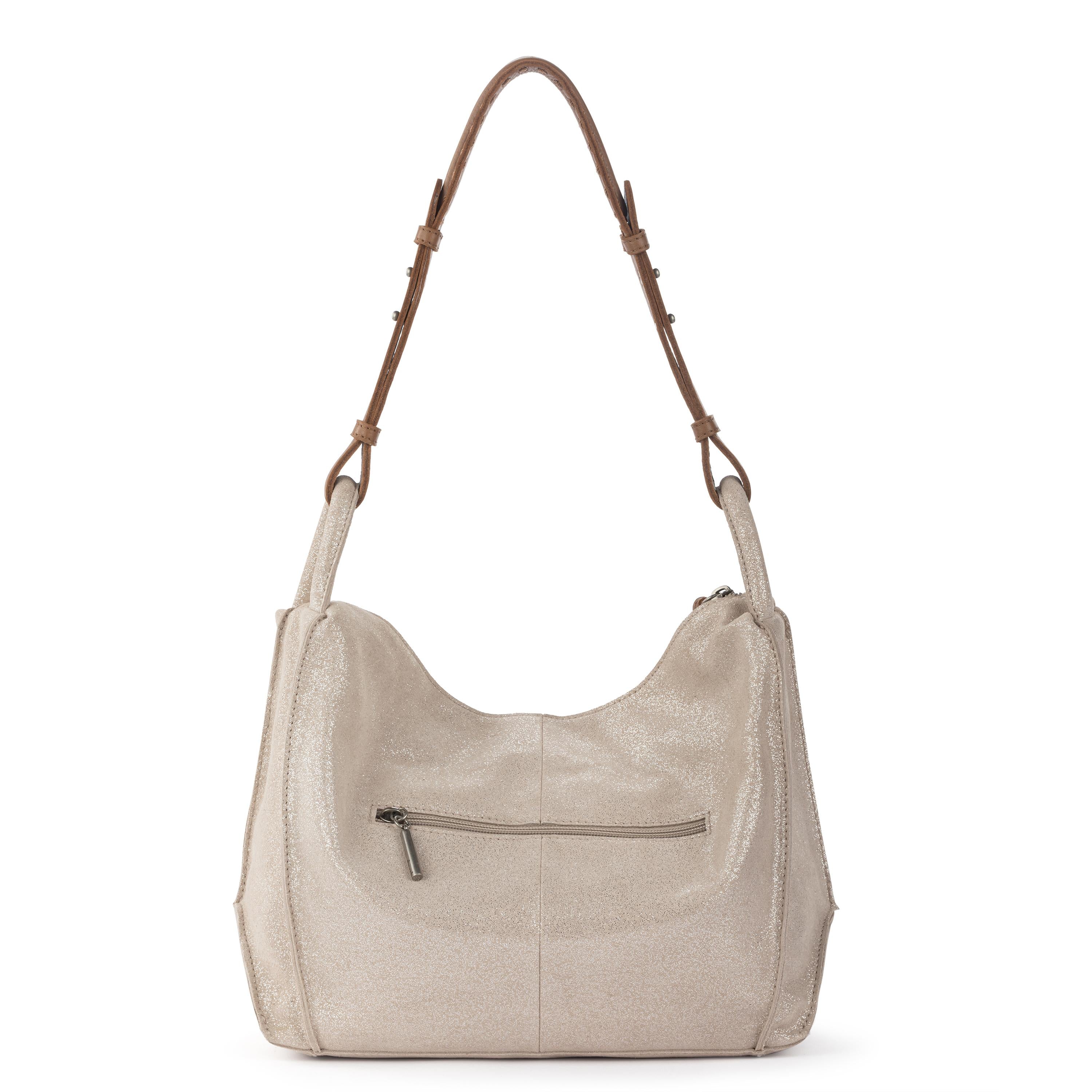 The Sak Los Feliz Hobo - Leather - Sand Sparkle Suede