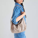 The Sak Los Feliz Hobo - Leather - Sand Sparkle Suede