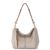 The Sak Los Feliz Hobo - Leather - Sand Sparkle Suede