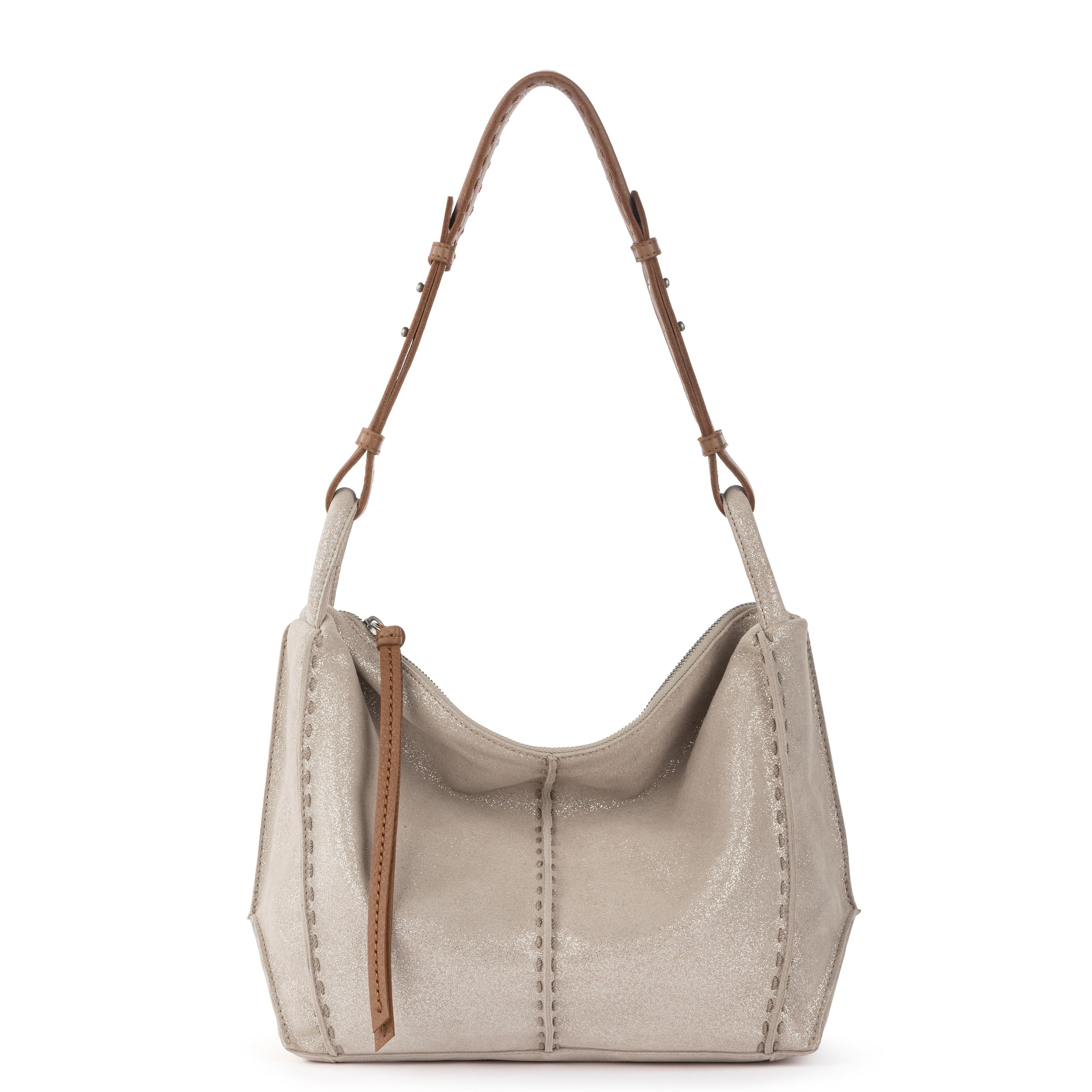 The Sak Los Feliz Hobo - Leather - Sand Sparkle Suede