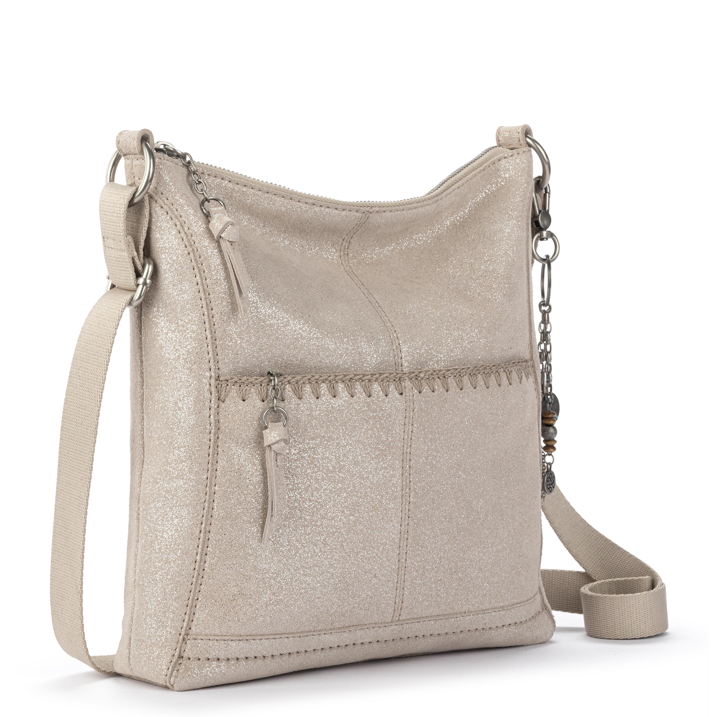 The Sak Lucia Crossbody - Leather - Sand Sparkle Suede