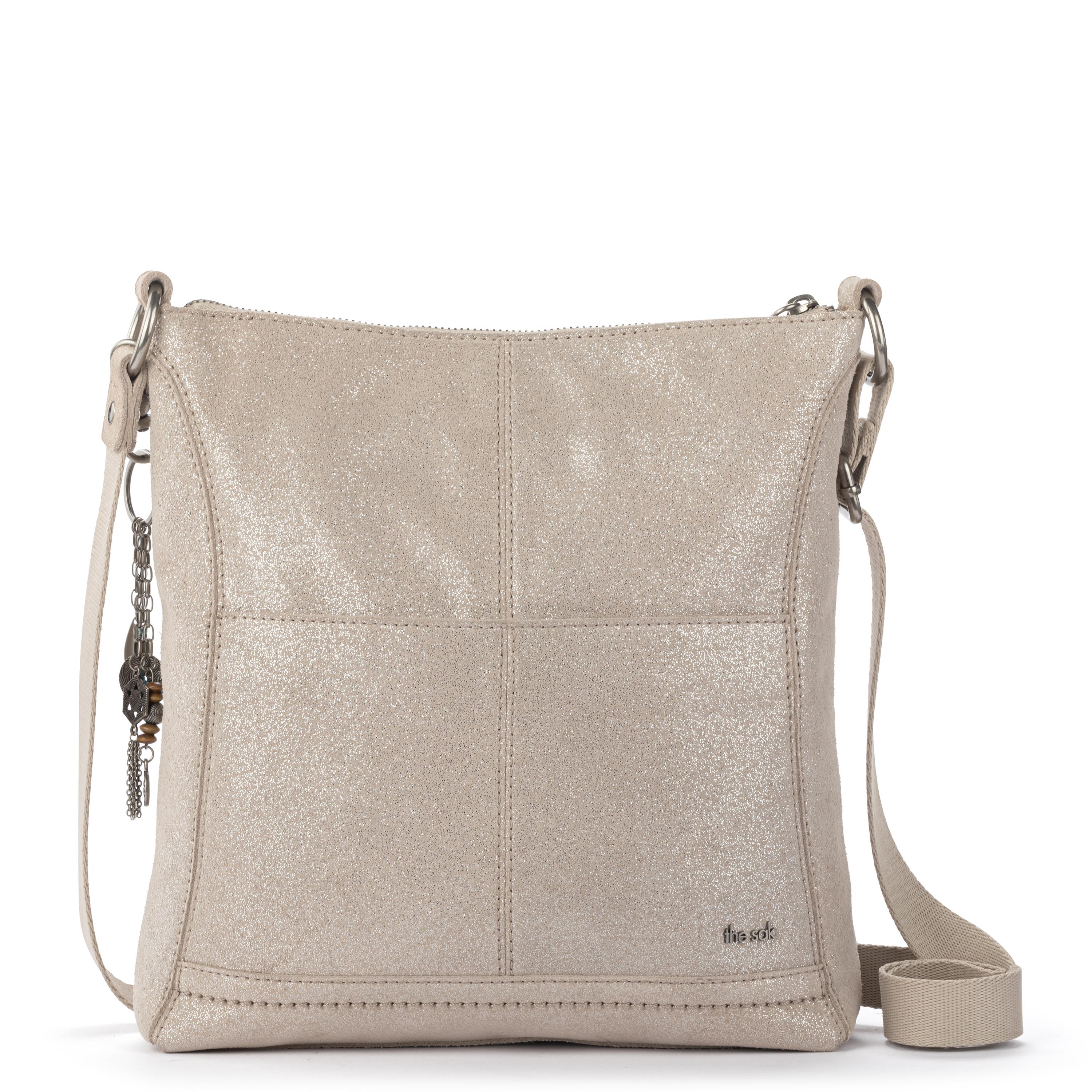 The Sak Lucia Crossbody - Leather - Sand Sparkle Suede