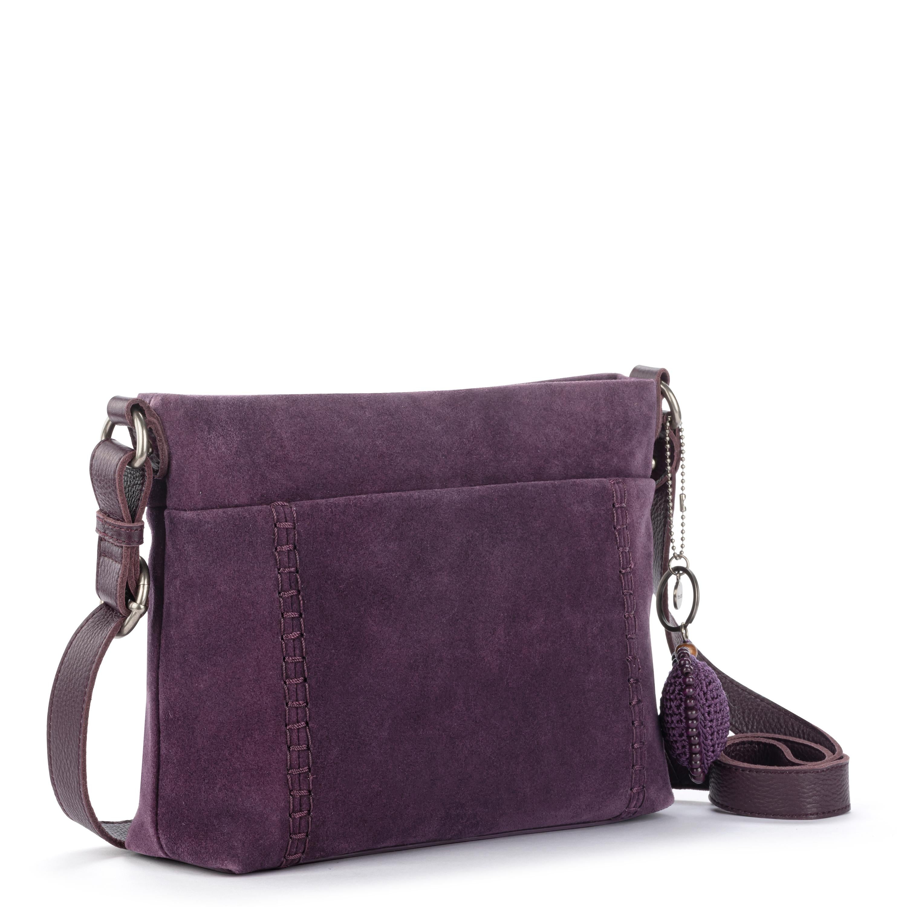 The Sak Melrose Crossbody - Leather - Aubergine Suede Heart