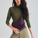 The Sak Melrose Crossbody - Leather - Aubergine Suede Heart
