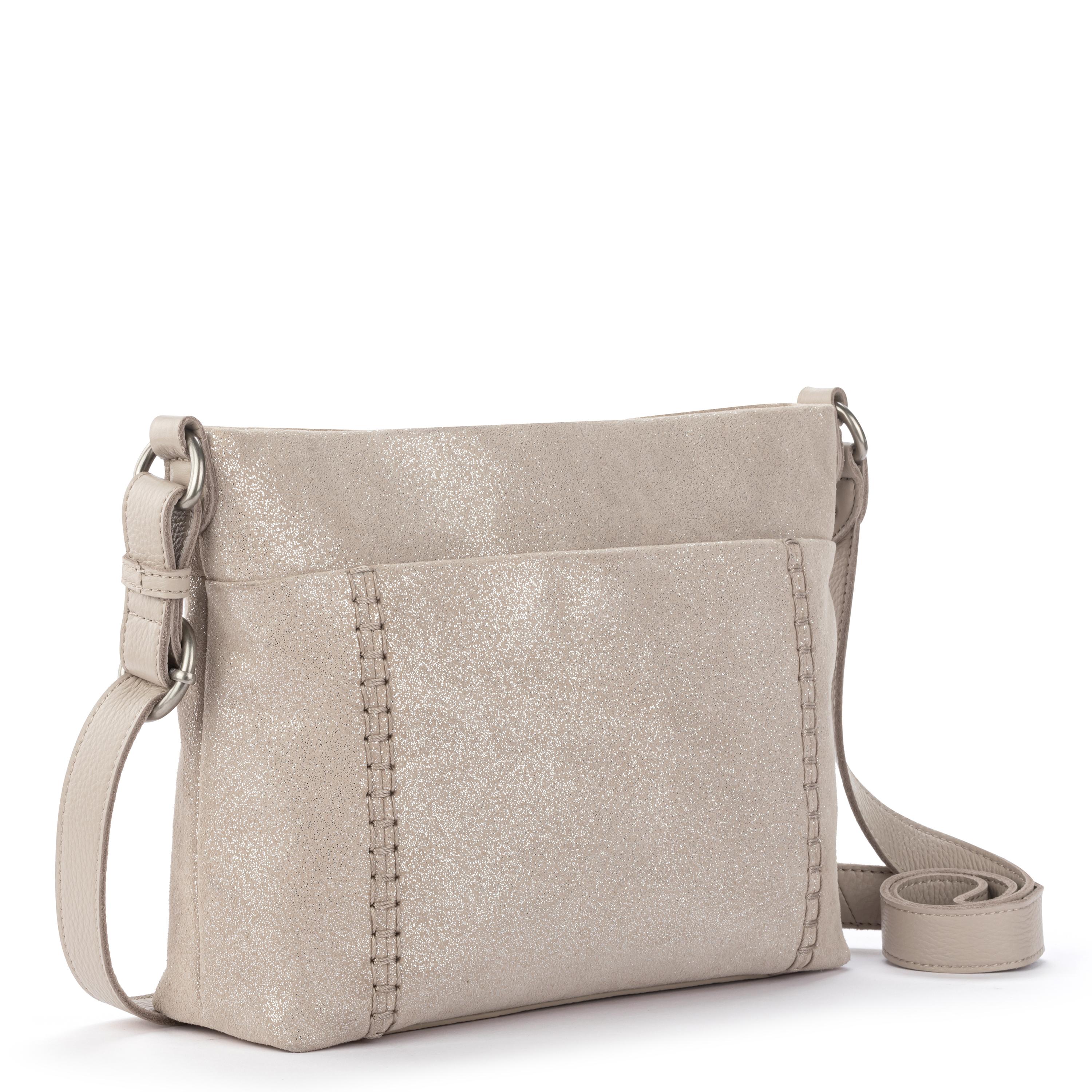 The Sak Melrose Crossbody - Leather - Sand Sparkle Suede