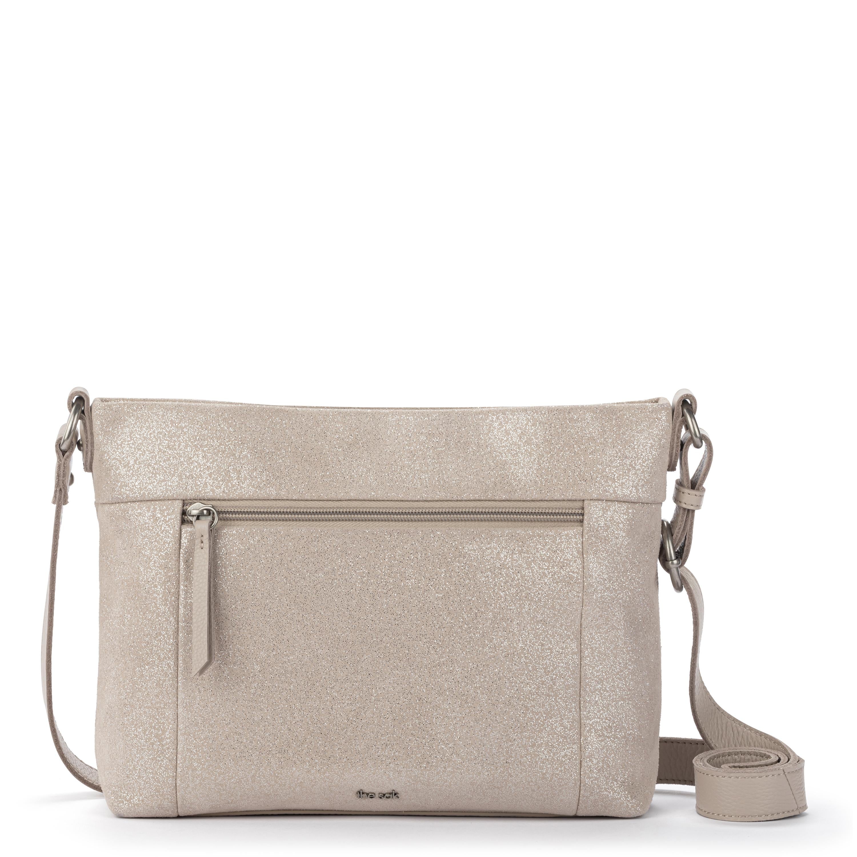 The Sak Melrose Crossbody - Leather - Sand Sparkle Suede