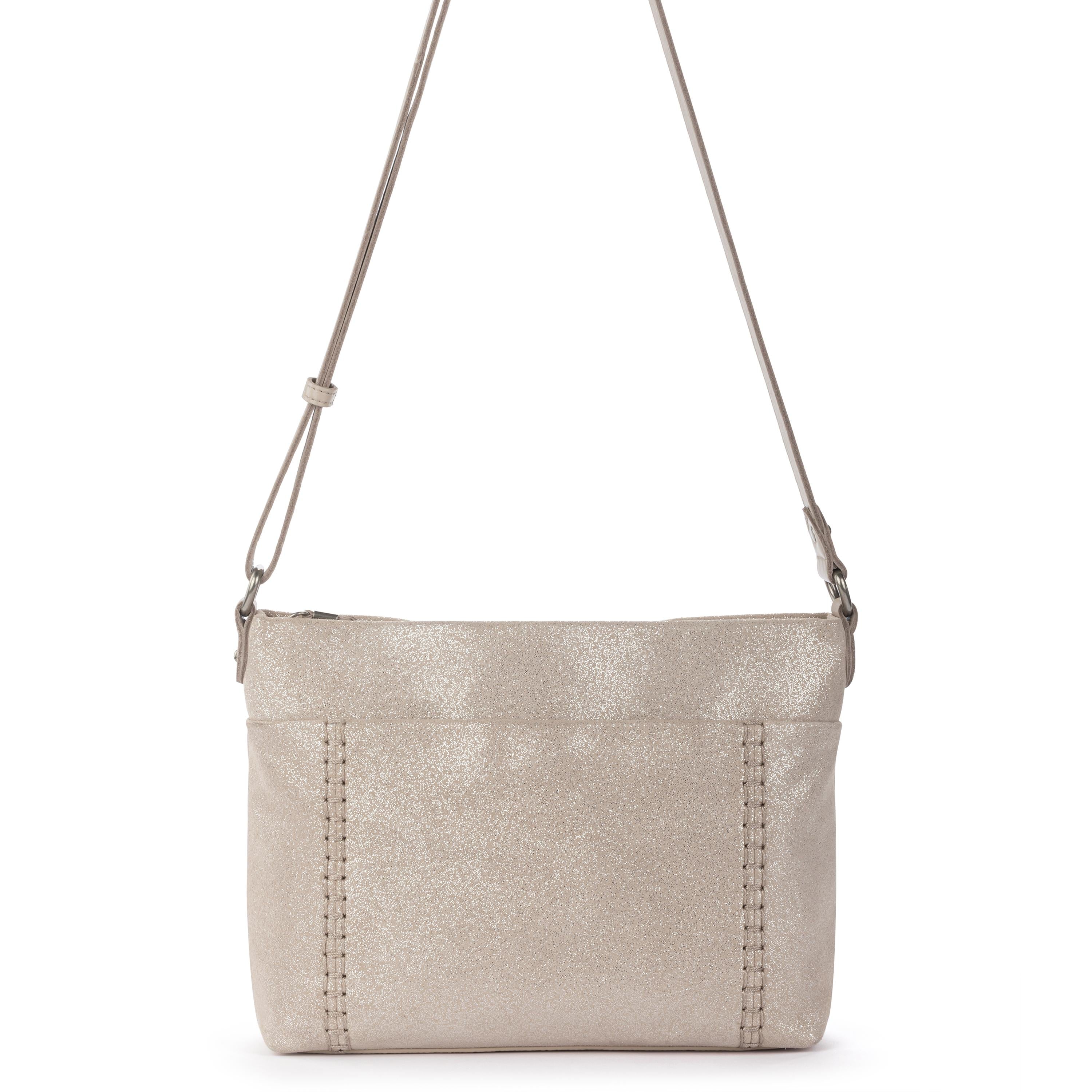 The Sak Melrose Crossbody - Leather - Sand Sparkle Suede