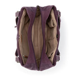 The Sak Melrose Satchel - Leather - Aubergine Suede Heart