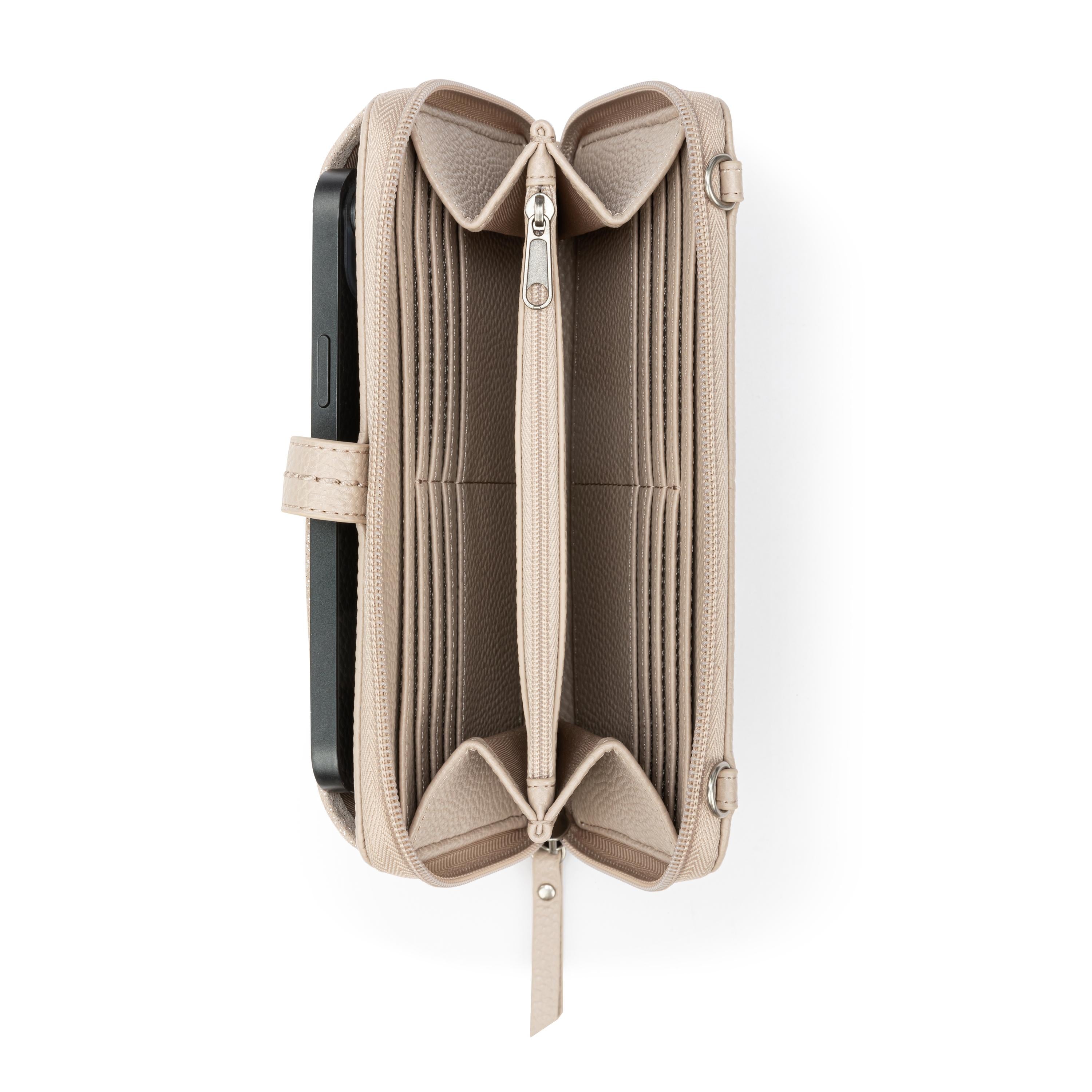 The Sak Iris Smartphone Wallet - Leather - Sand Sparkle Suede