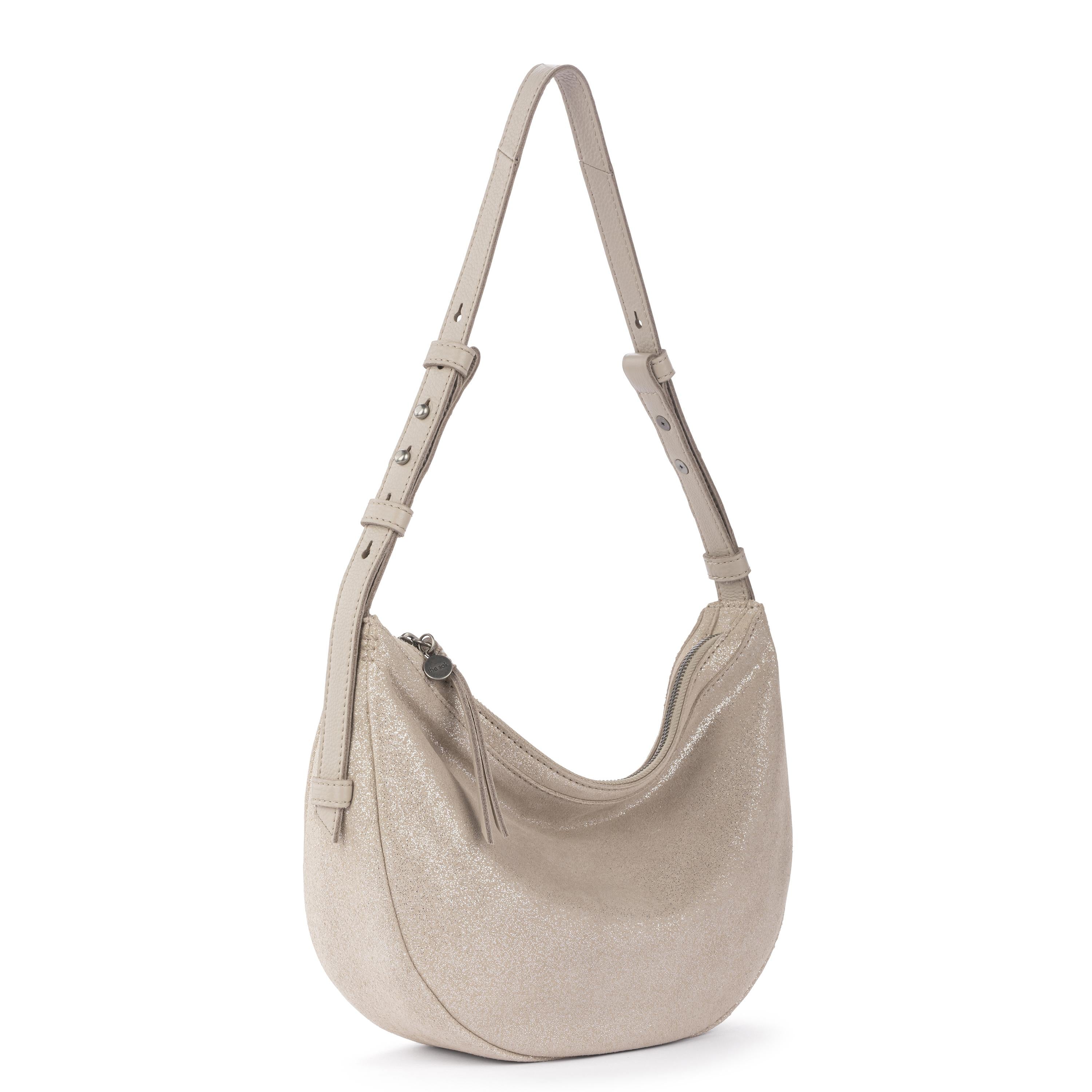 The Sak Tess Shoulder Bag - Leather - Sand Sparkle Suede