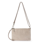 The Sak Vita Convertible Wristlet - Leather - Sand Sparkle Suede