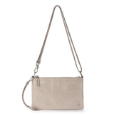 The Sak Vita Convertible Wristlet - Leather - Sand Sparkle Suede