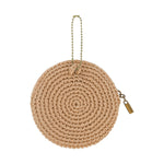 The Sak Circle Coin Pouch - Hand Crochet - Bamboo Tobacco Heart