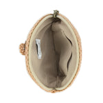The Sak Circle Coin Pouch - Hand Crochet - Bamboo Tobacco Heart
