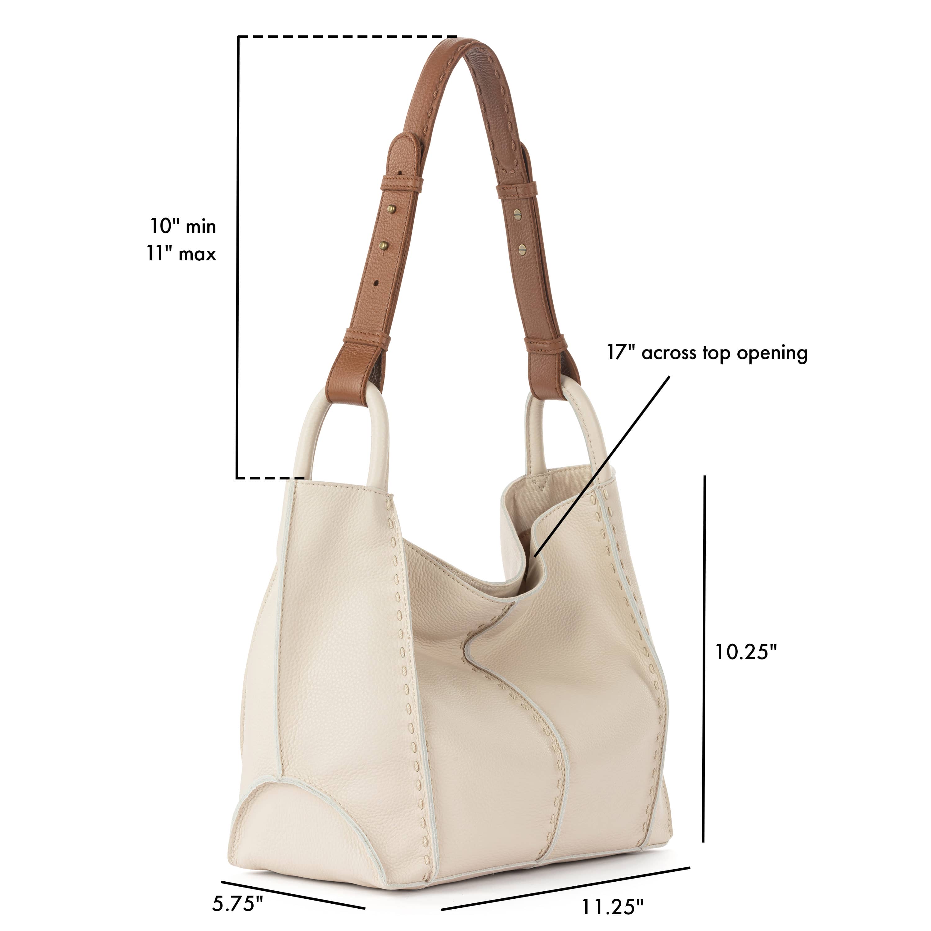 The Sak Los Feliz Medium Tote - Leather - Stone