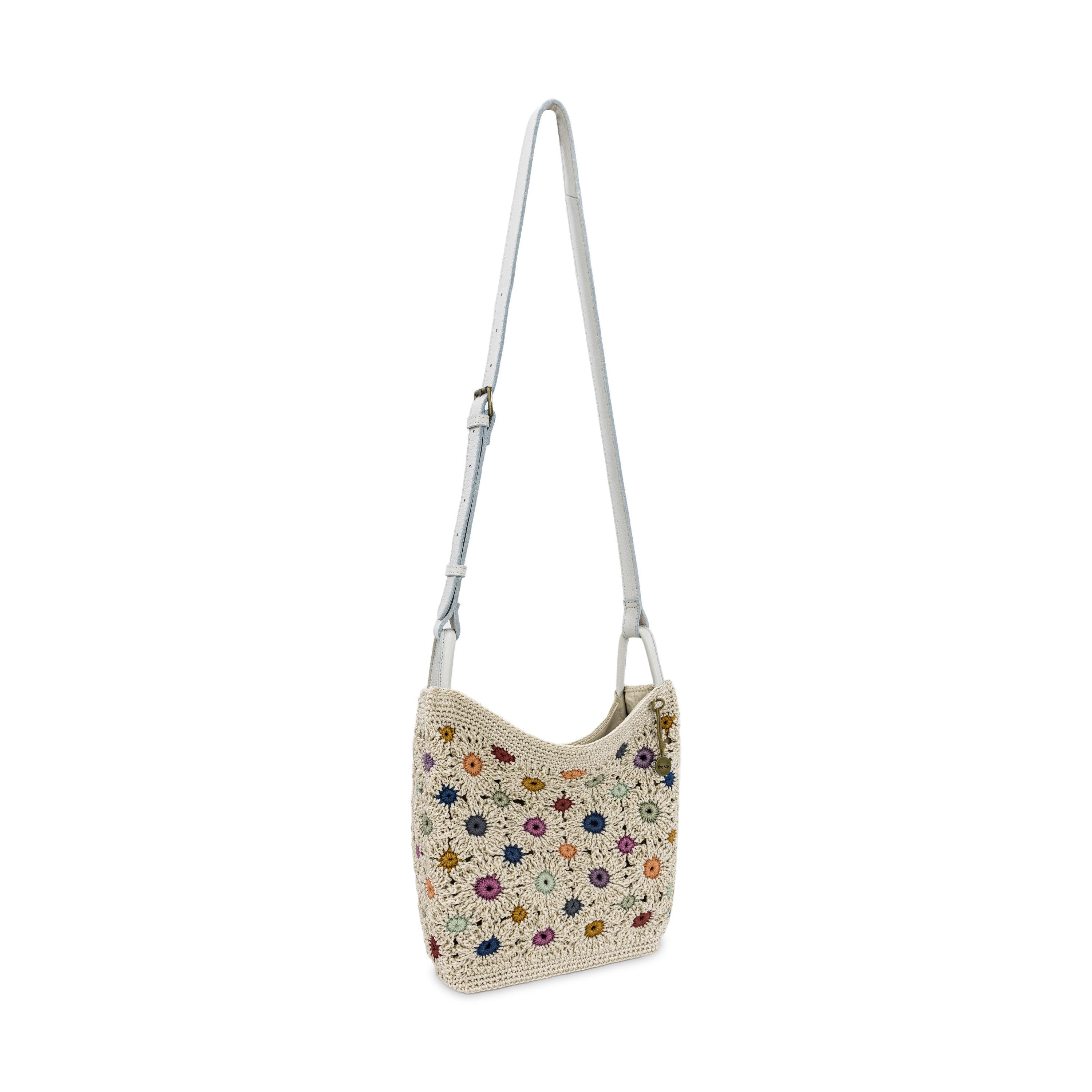 The Sak Los Feliz Crossbody - Hand Crochet - Natural Multi Flowers