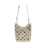 The Sak Los Feliz Crossbody - Hand Crochet - Natural Multi Flowers