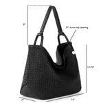 The Sak Los Feliz Large Tote - Leather - Woven Black