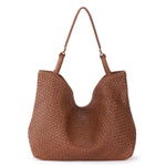 The Sak Los Feliz Large Tote - Leather - Woven Cognac