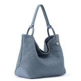 The Sak Los Feliz Large Tote - Leather - Woven Maritime