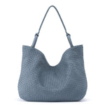 The Sak Los Feliz Large Tote - Leather - Woven Maritime