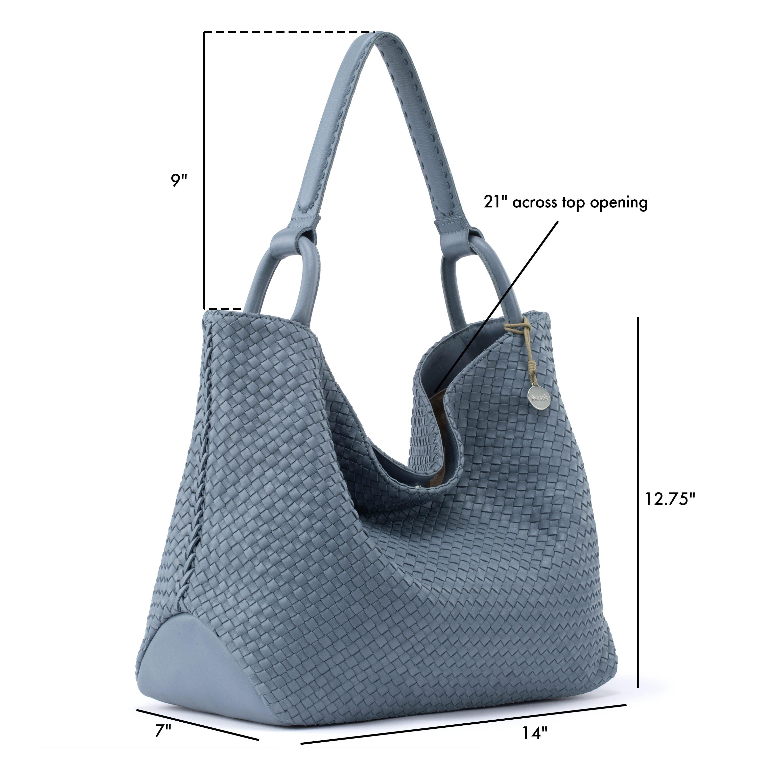 The Sak Los Feliz Large Tote - Leather - Woven Maritime