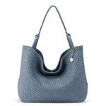 The Sak Los Feliz Large Tote - Leather - Woven Maritime