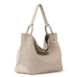 The Sak Los Feliz Large Tote - Leather - Woven Sand