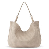 The Sak Los Feliz Large Tote - Leather - Woven Sand