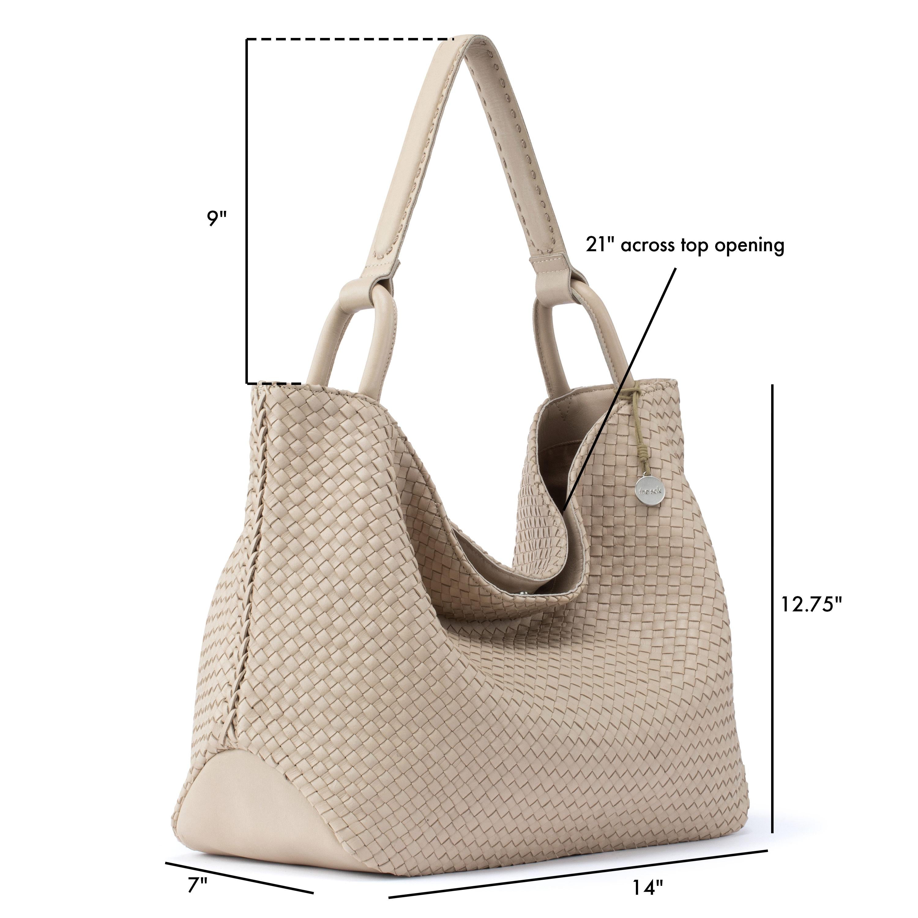 The Sak Los Feliz Large Tote - Leather - Woven Sand