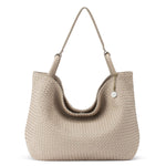 The Sak Los Feliz Large Tote - Leather - Woven Sand