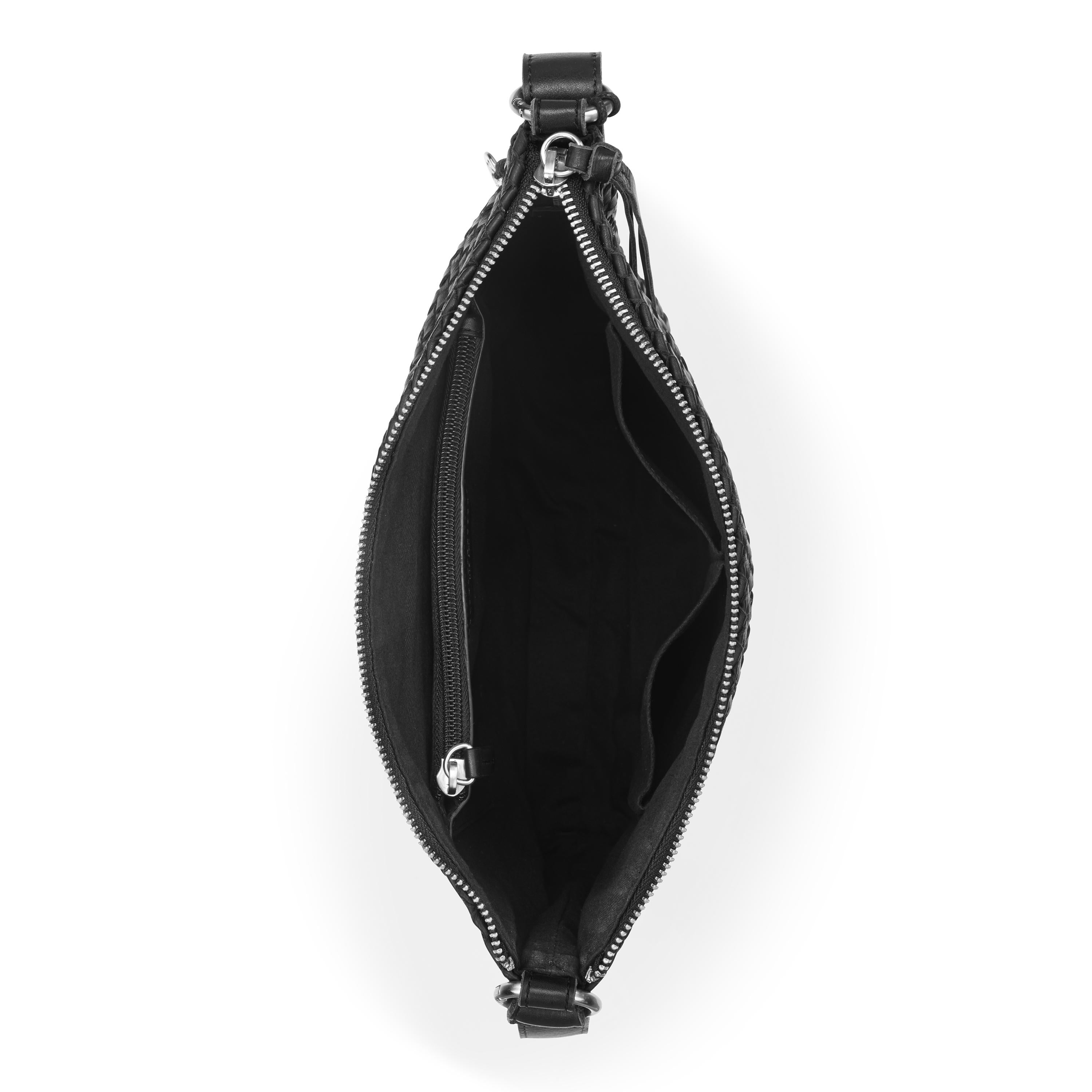 The Sak Lucia Crossbody - Leather - Woven Black