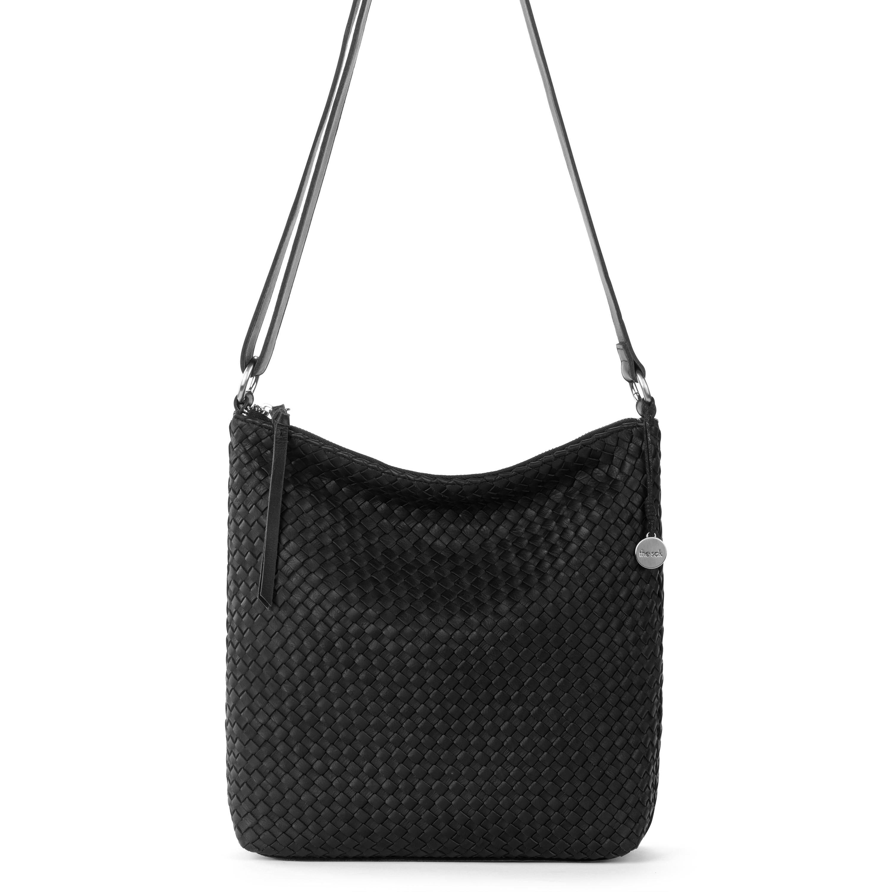 The Sak Lucia Crossbody - Leather - Woven Black