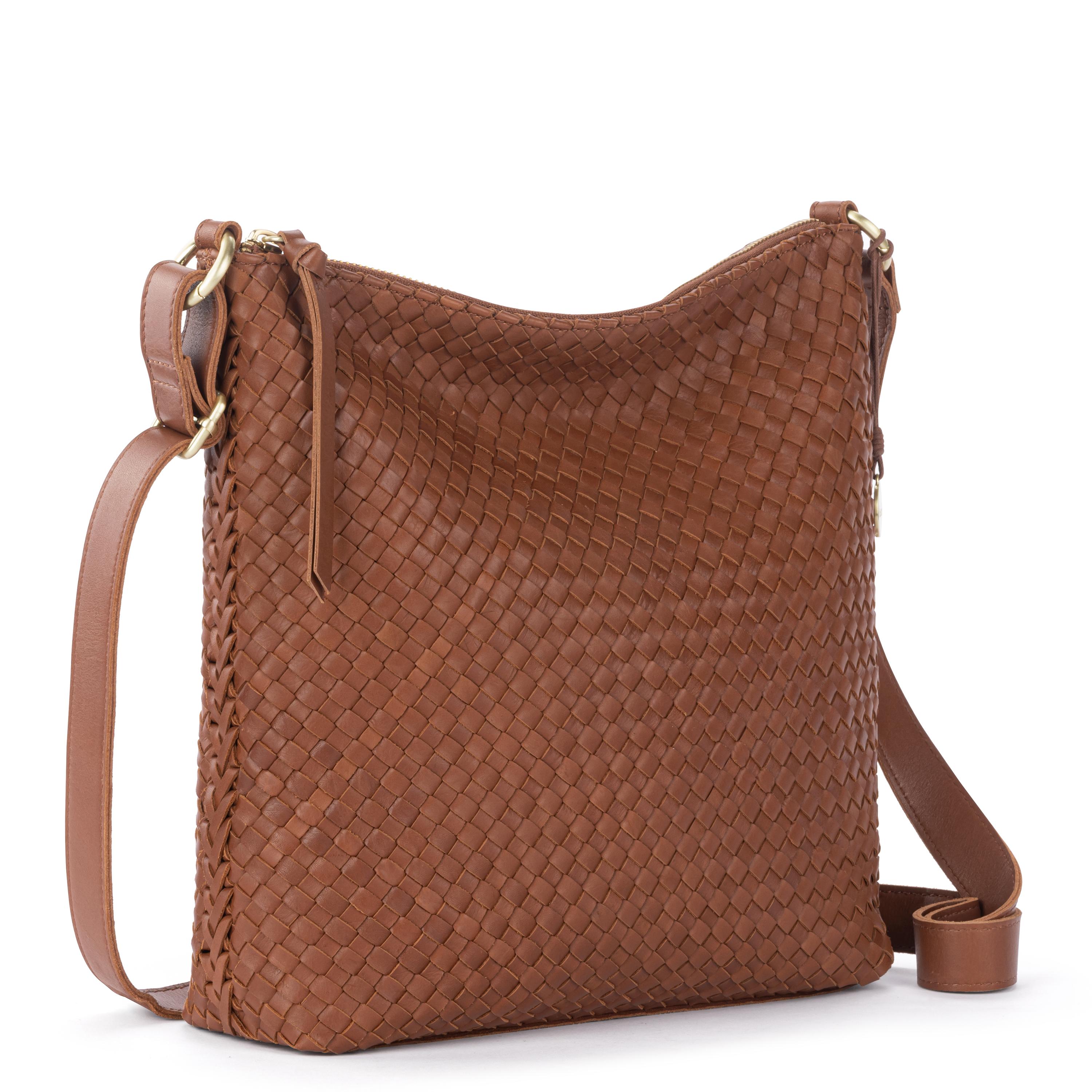 The Sak Lucia Crossbody - Leather - Woven Cognac