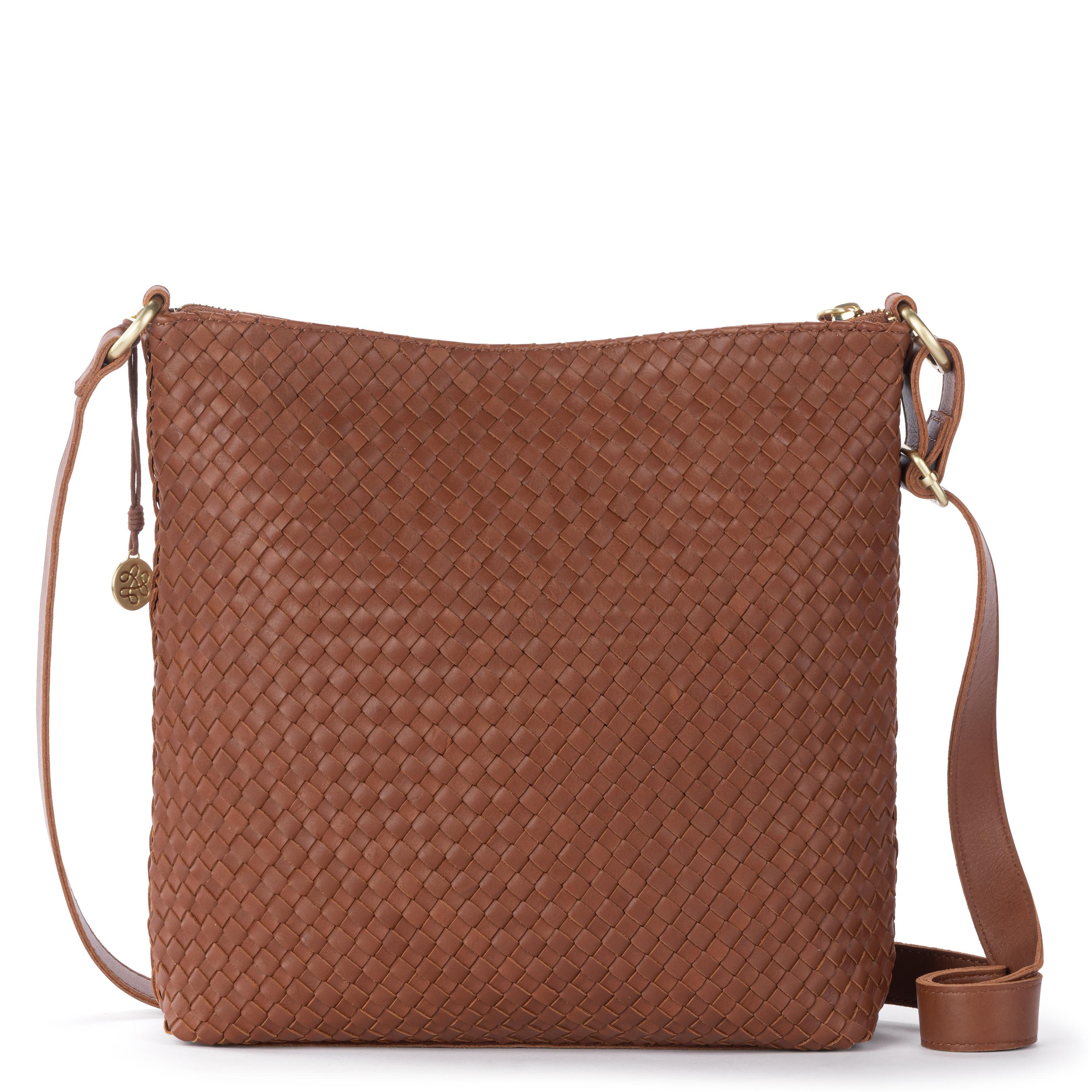 The Sak Lucia Crossbody - Leather - Woven Cognac