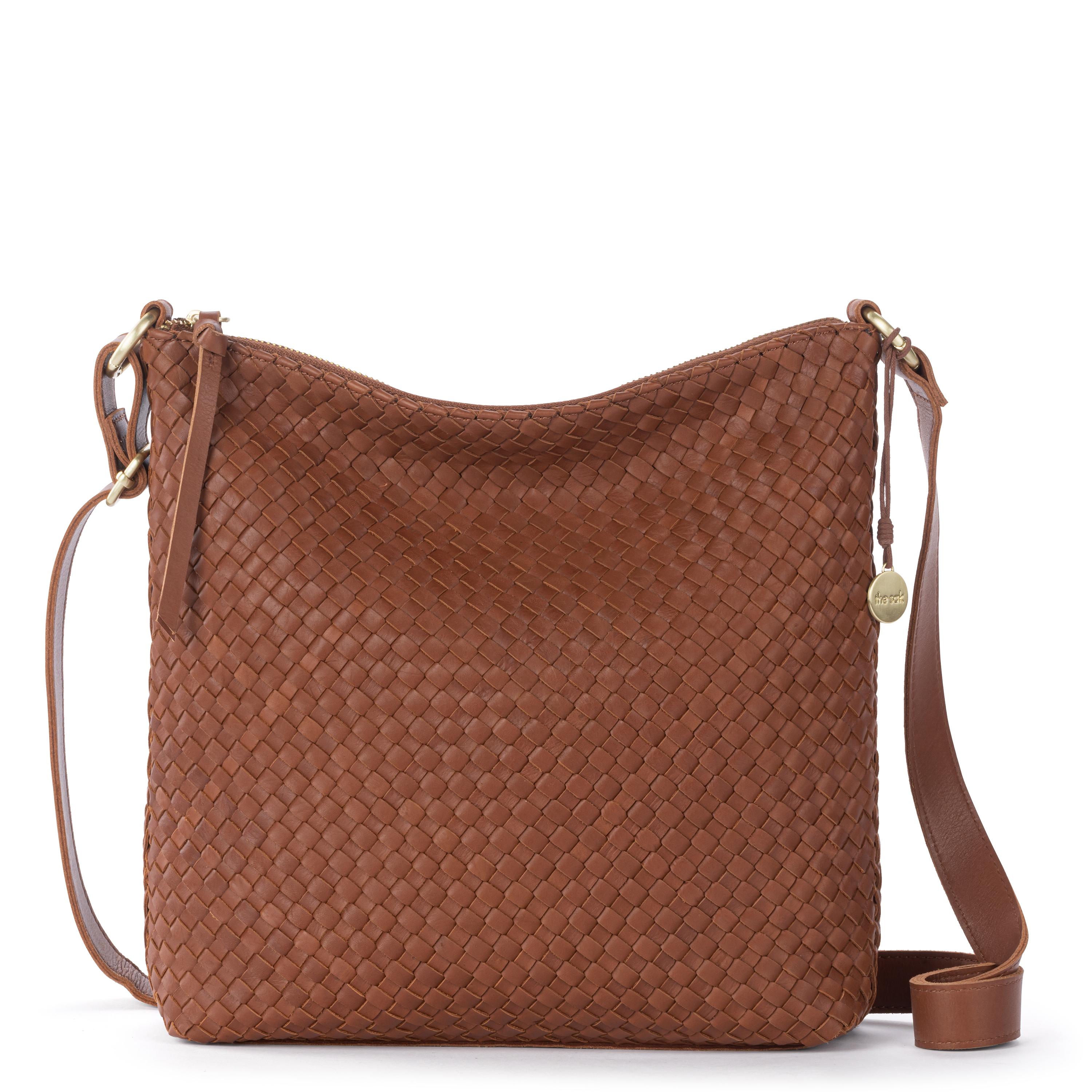 The Sak Lucia Crossbody - Leather - Woven Cognac