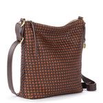 The Sak Lucia Crossbody - Leather - Woven Mahogany Cognac