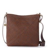 The Sak Lucia Crossbody - Leather - Woven Mahogany Cognac