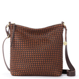 The Sak Lucia Crossbody - Leather - Woven Mahogany Cognac