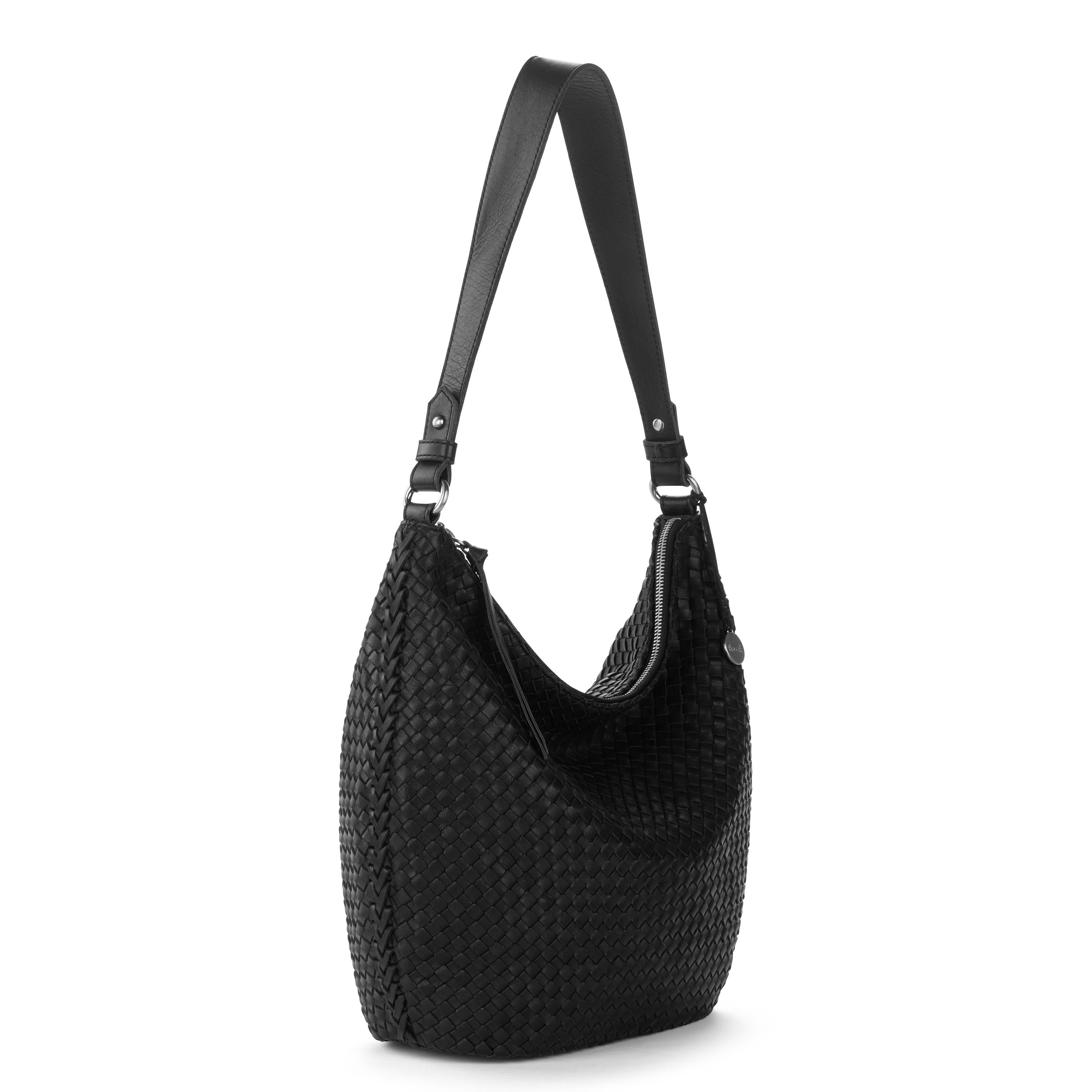 The Sak Sequoia Hobo - Leather - Woven Black