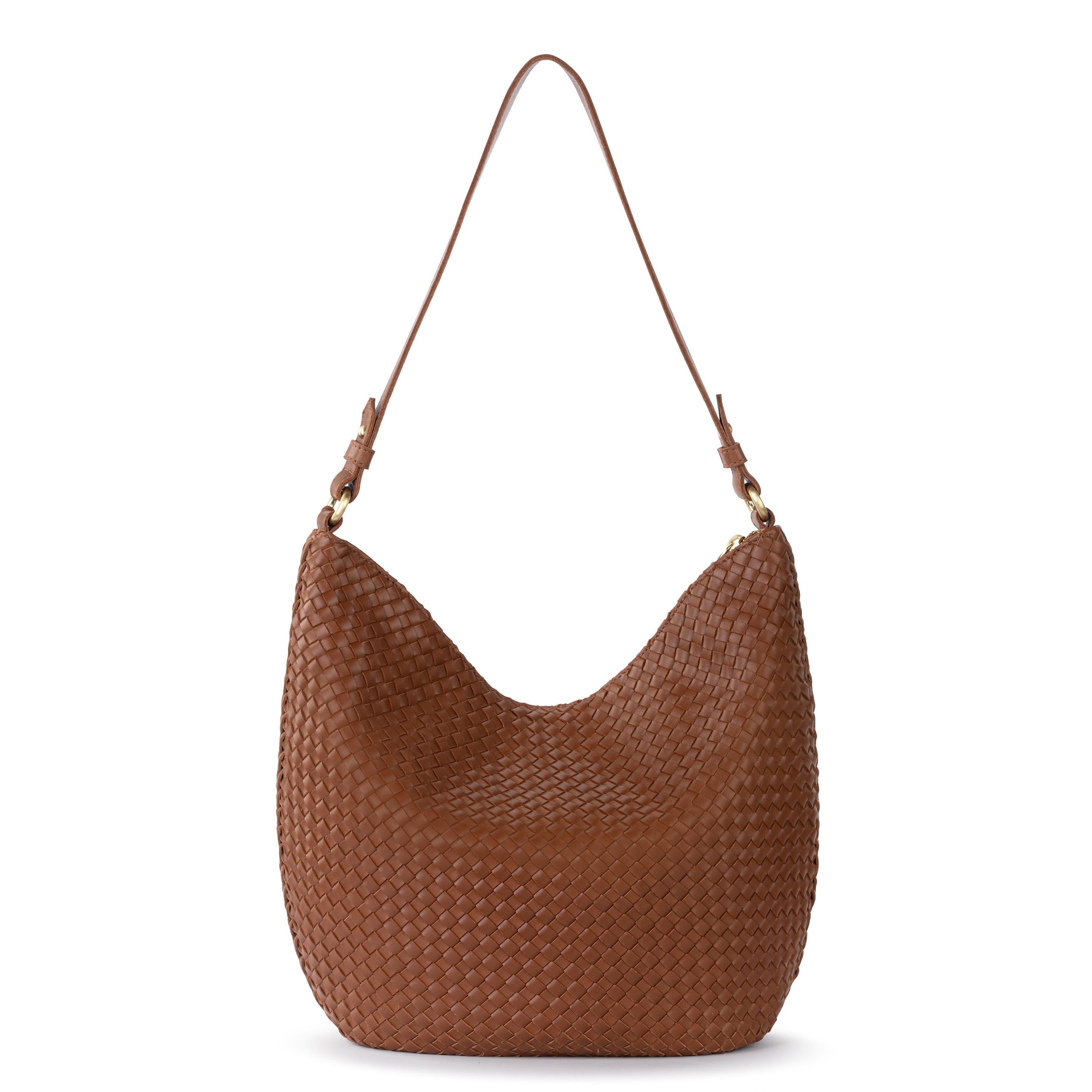 The Sak Sequoia Hobo - Leather - Woven Cognac