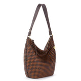 The Sak Sequoia Hobo - Leather - Woven Mahogany Cognac