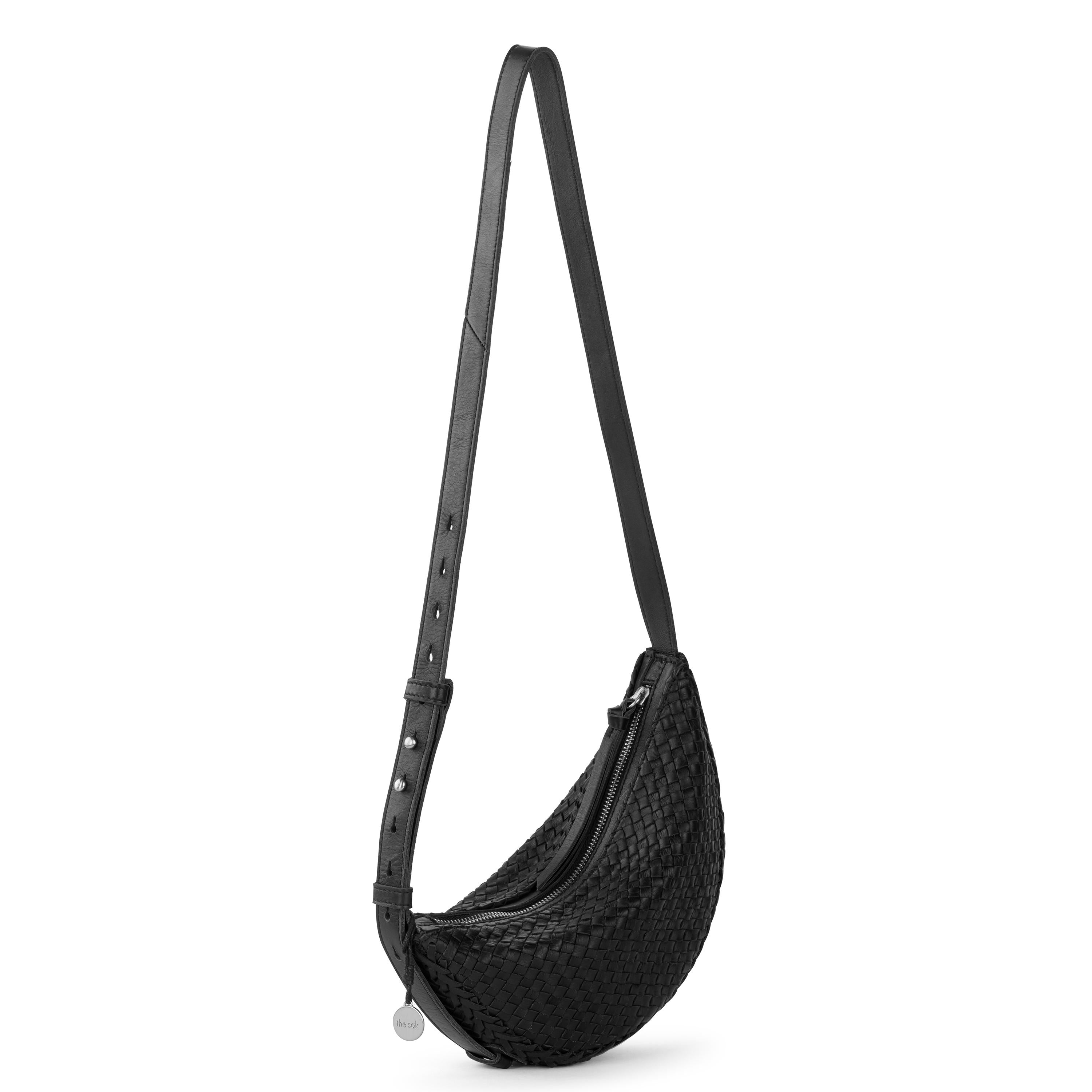 The Sak Tess Sling - Leather - Woven Black