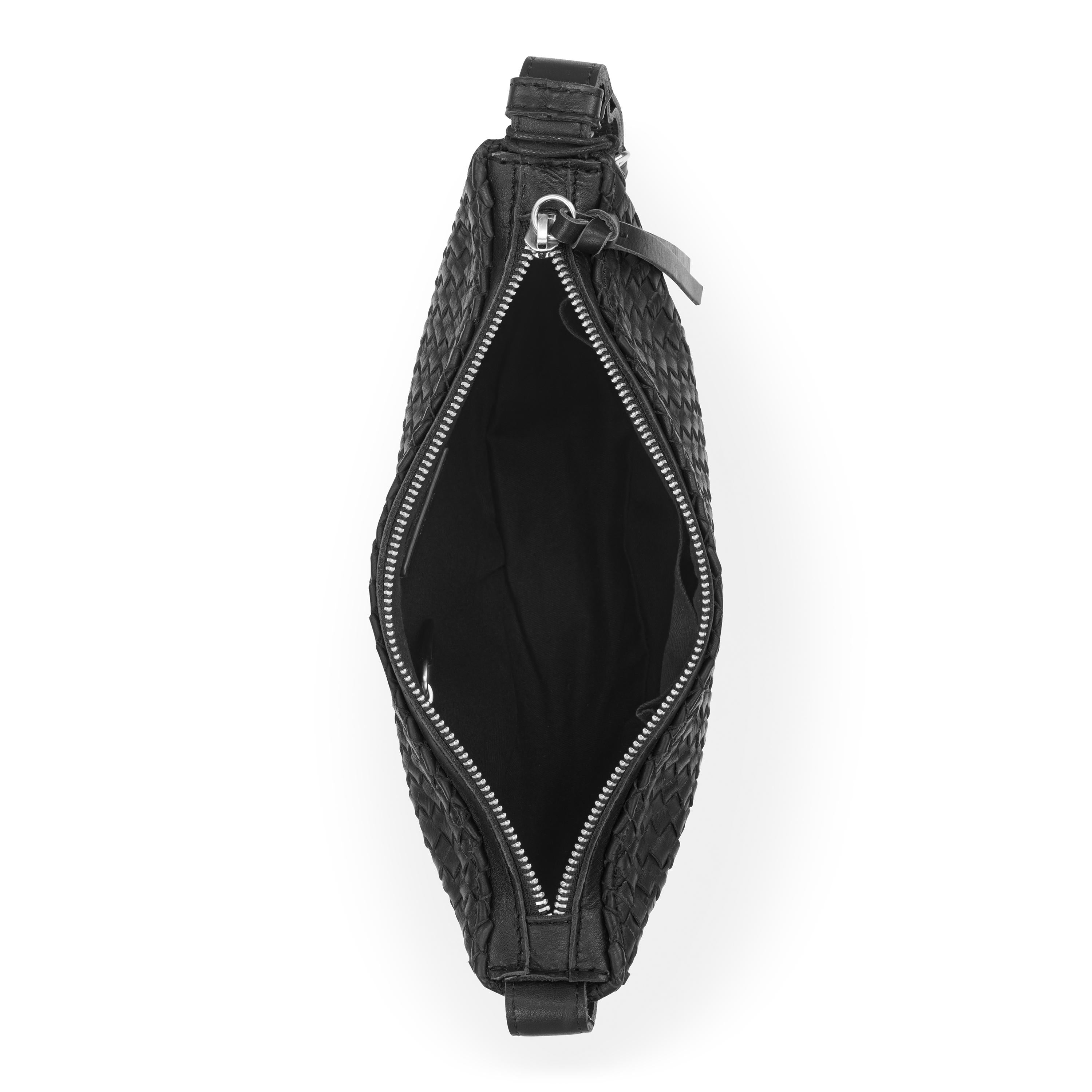 The Sak Tess Sling - Leather - Woven Black