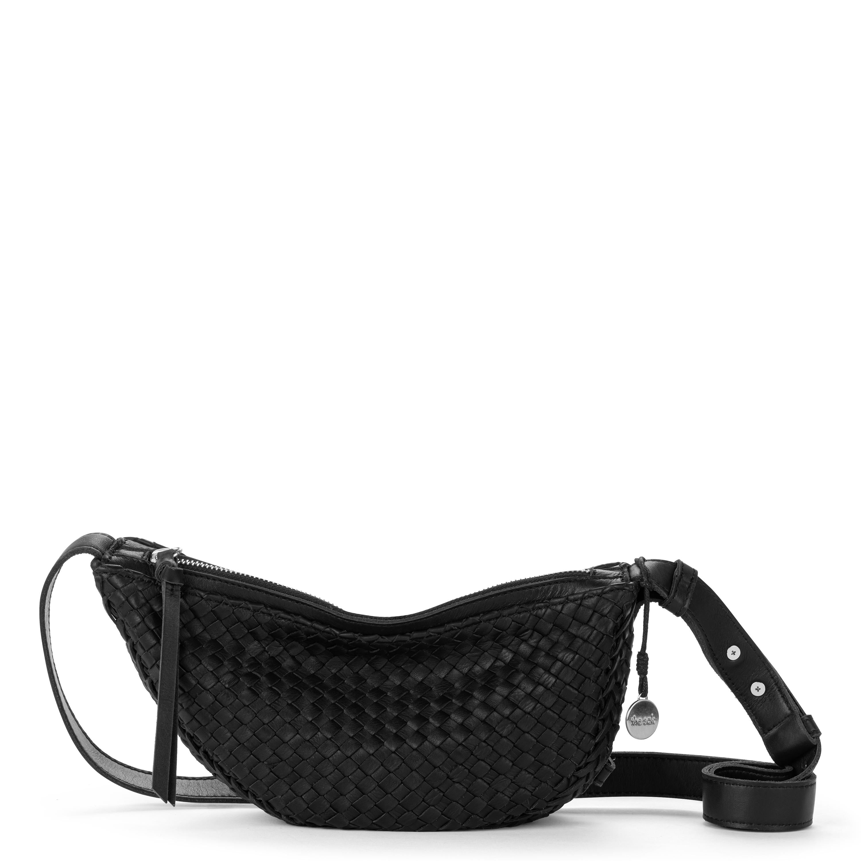 The Sak Tess Sling - Leather - Woven Black