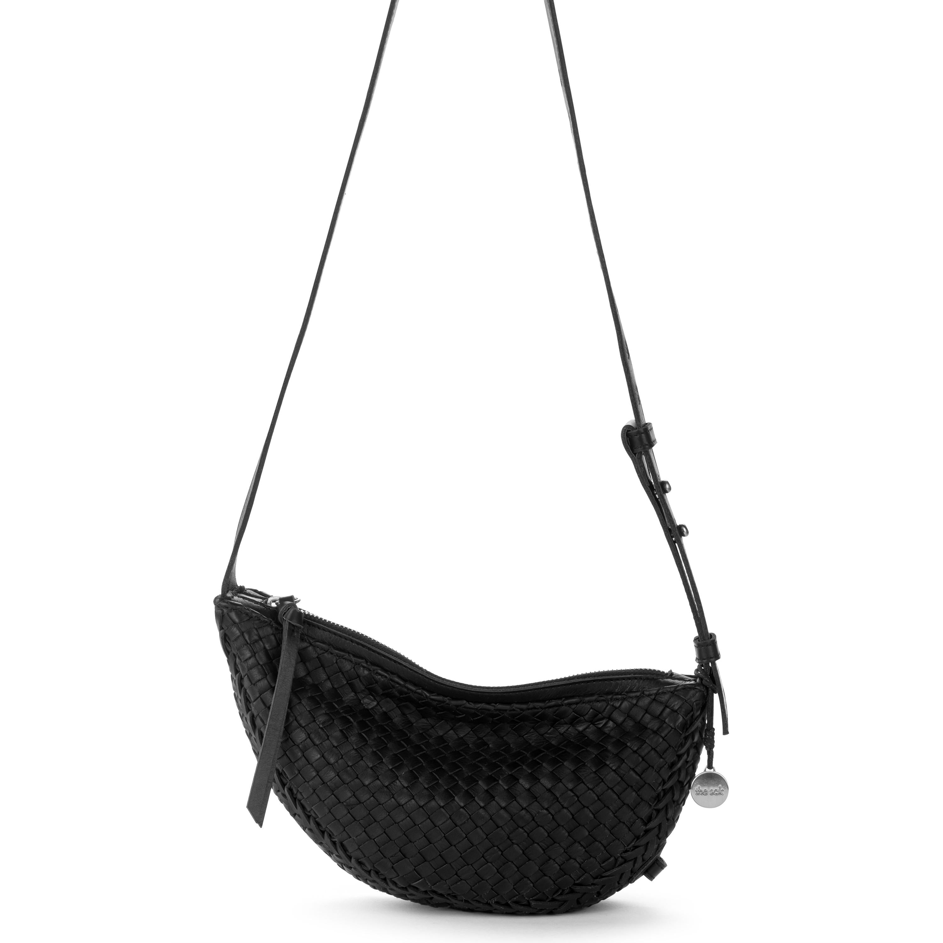 The Sak Tess Sling - Leather - Woven Black